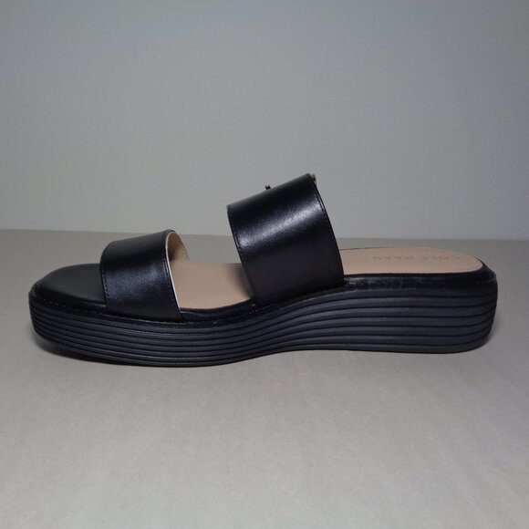 Cole Haan Size 8 M ORIGINALGRAND PLATFORM SLIDES Black Sandals New Women's Shoes - Picture 10 of 16